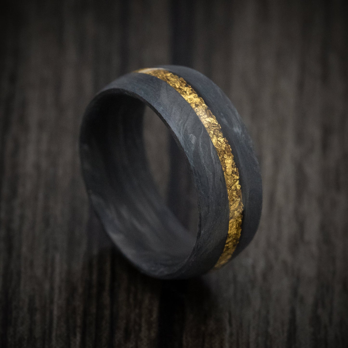 Forged Carbon Fiber Raw Gold Nugget