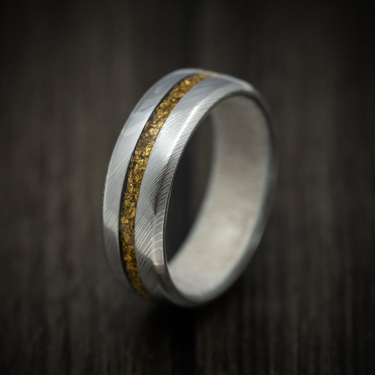 Damascus Steel Raw Gold Nugget