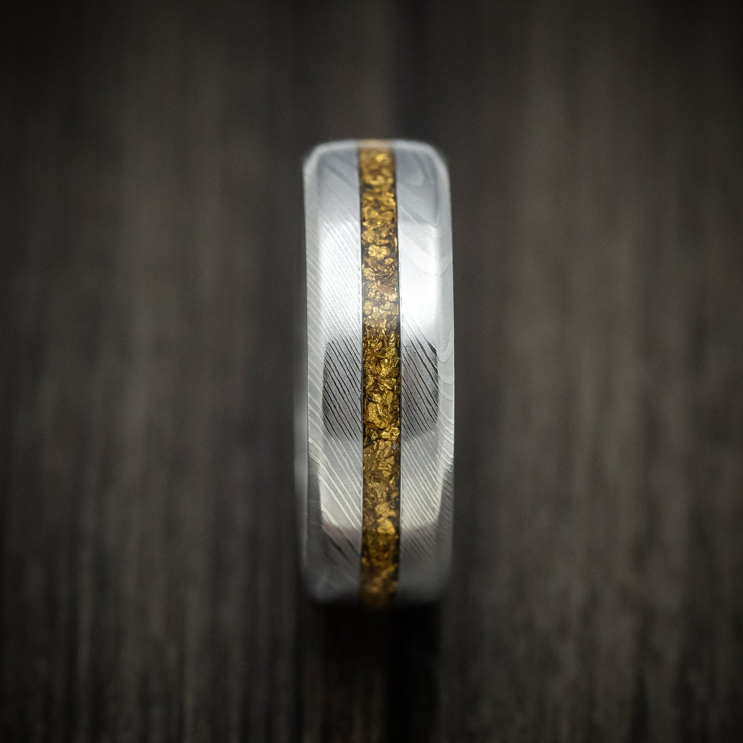 Damascus Steel Raw Gold Nugget