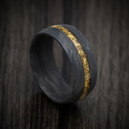 Forged Carbon Fiber Raw Gold Nugget