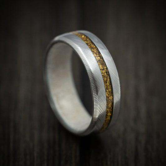 Damascus Steel Raw Gold Nugget